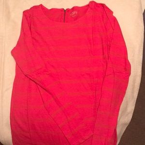 Loft Pink Striped long sleeve tee - medium